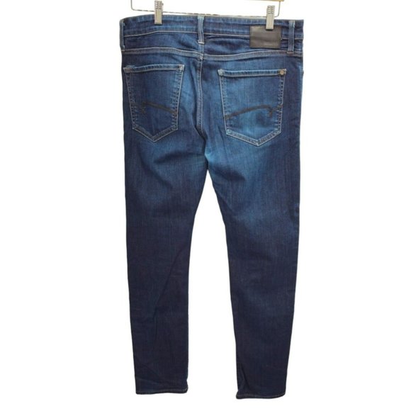 Mavi Jeans Jake Mens‎ 34 Slim Straight Leg Blue Stretch Denim 34" Inseam Flaw - Picture 5 of 13